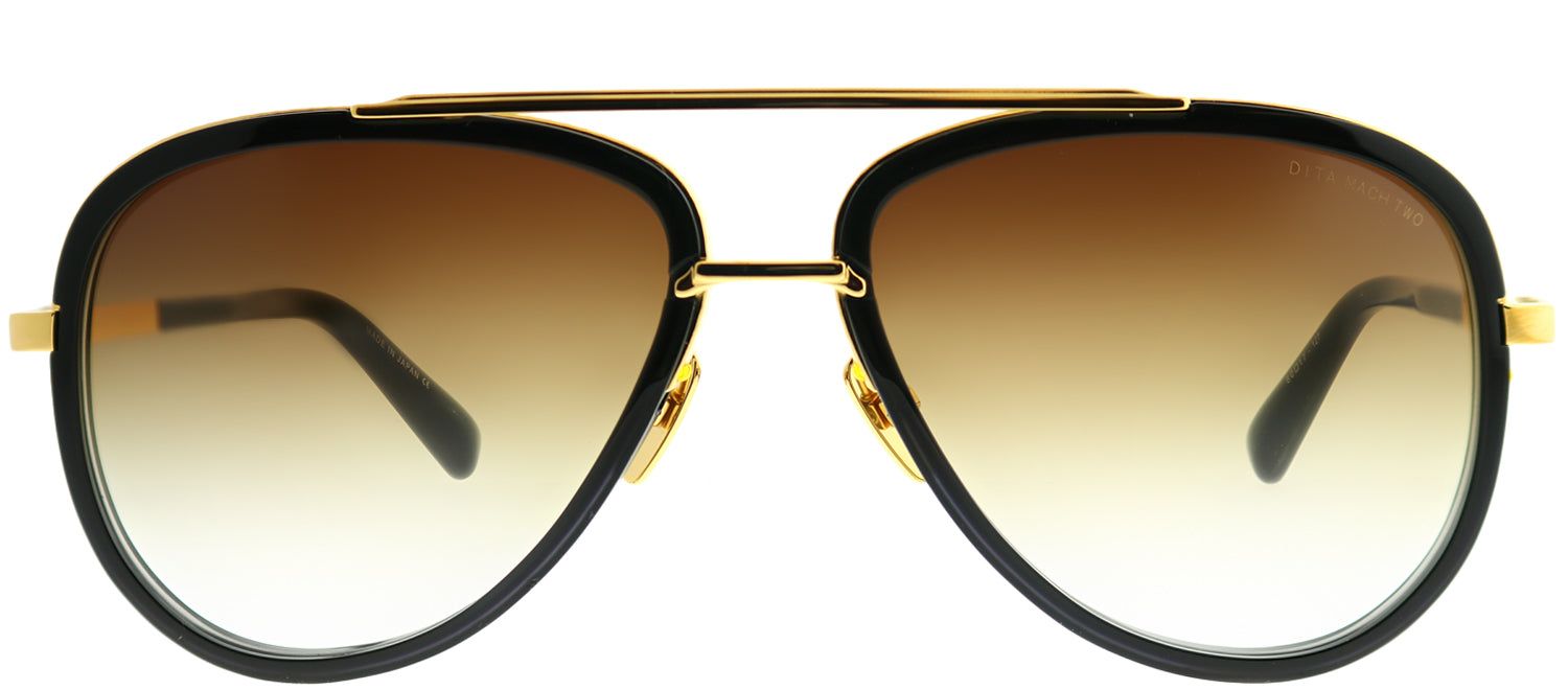 Dita Mach-Two DT DRX-2031B Aviator Plastic Black Sunglasses with Dark Brown Gradient AR Lens sold by Gaffos