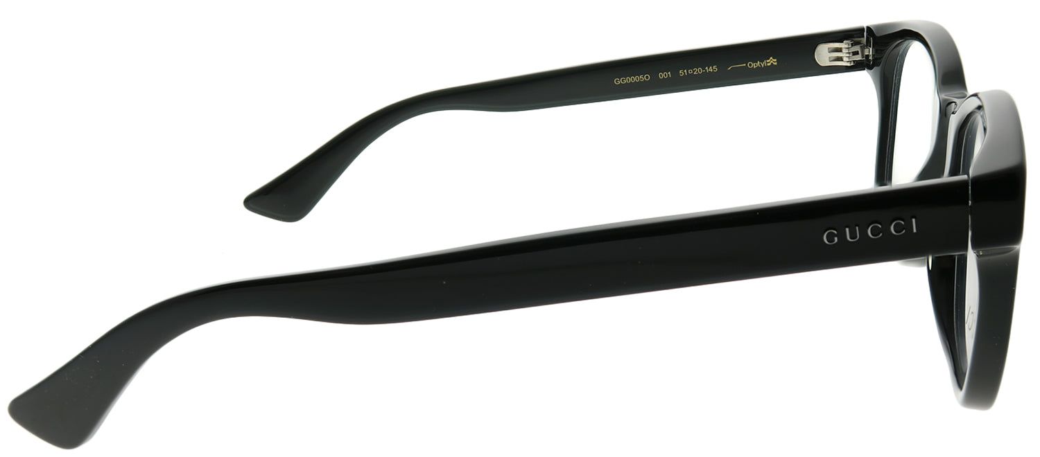 Gucci GG 0005O 001 Square Acetate Black Eyeglasses with Demo Lens sold by Gaffos product image thumbnail 3