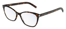 Saint Laurent SL 287 002 Square Acetate Dark Havana Eyeglasses with Demo Lens sold by Gaffos
