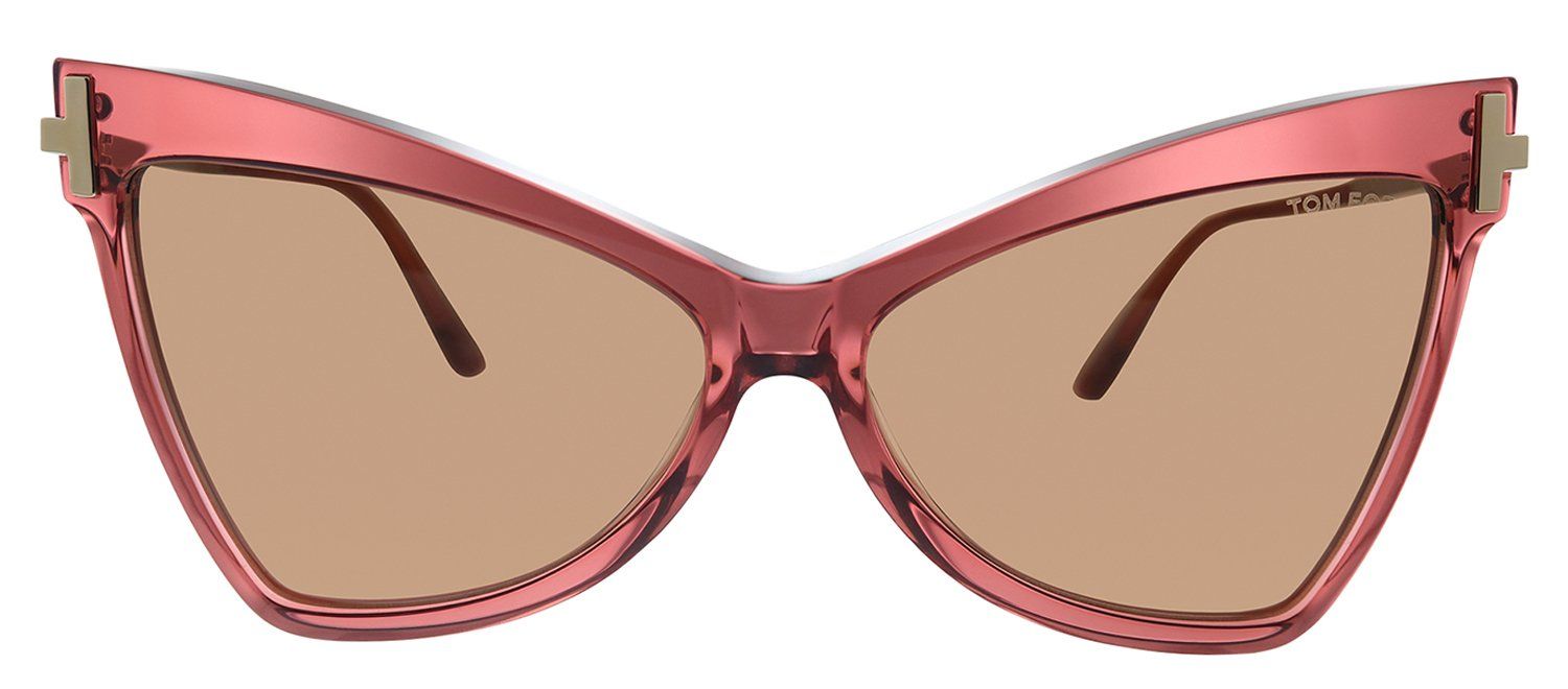 Tom Ford FT 0767 72Y Butterfly Plastic Pink Sunglasses with Brown Lens sold by Gaffos