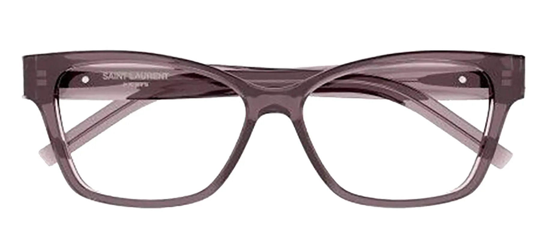 Saint Laurent MONOGRAM SL M116O 003 Cat-Eye Plastic Brown Eyeglasses with Logo Stamped Demo Lenses sold by Gaffos