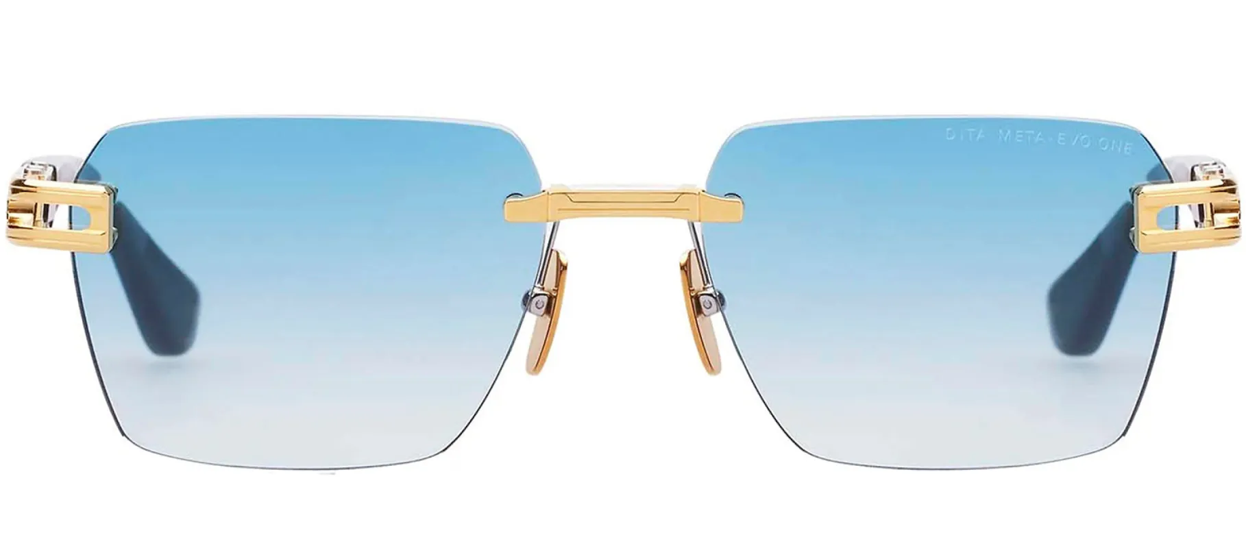 Dita META-EVO ONE DT DTS147 A-03 Rimless Metal Gold Sunglasses with Blue Gradient Lens sold by Gaffos