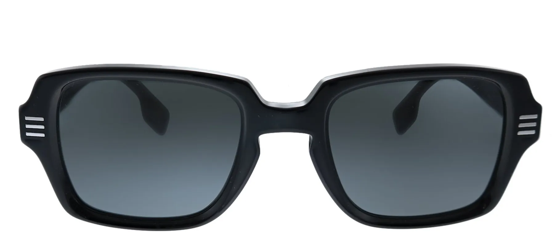 Burberry Eldon BE 4349 300187 Rectangle Plastic Black Sunglasses with Grey Lens sold by Gaffos
