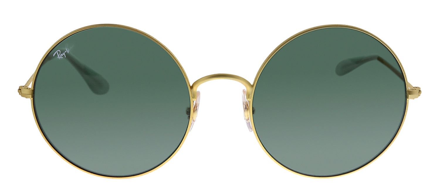Ray-Ban RB 3592 901371 Round Metal Gold Sunglasses with Green Lens sold by Gaffos