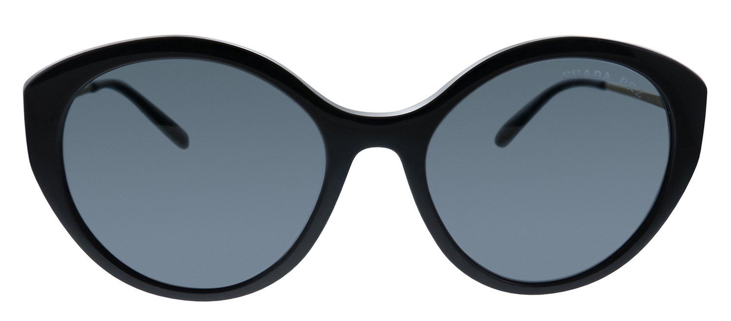 Prada PR 18XS 1AB5Z1 Round Plastic Black Sunglasses with Grey Polarized Lens sold by Gaffos