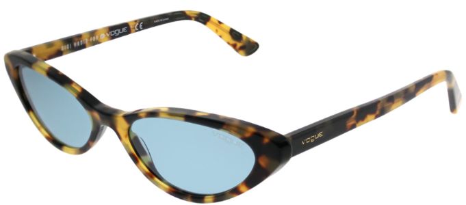 Vogue Eyewear VO 5237S 260580 Cat-Eye Plastic Tortoise/ Havana Sunglasses with Blue Lens sold by Gaffos