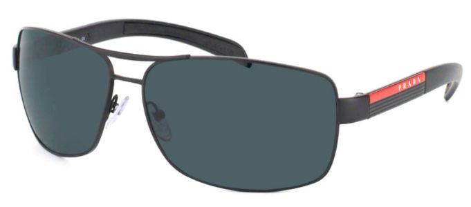 Prada Linea Rossa PS 54IS 1BO1A1 Aviator Metal Black Sunglasses with Grey Lens sold by Gaffos