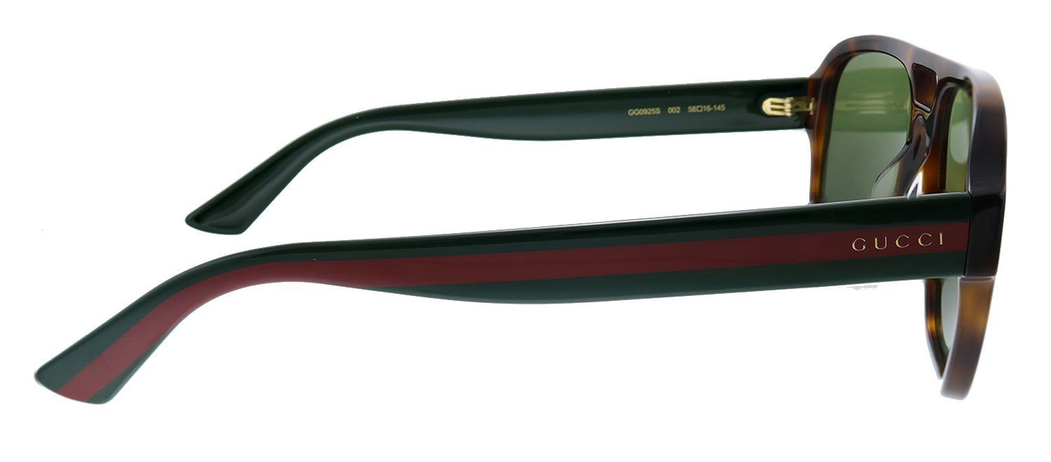 Gucci GG 0925S 002 Aviator Acetate Havana Sunglasses with Green Lens sold by Gaffos product image thumbnail 3
