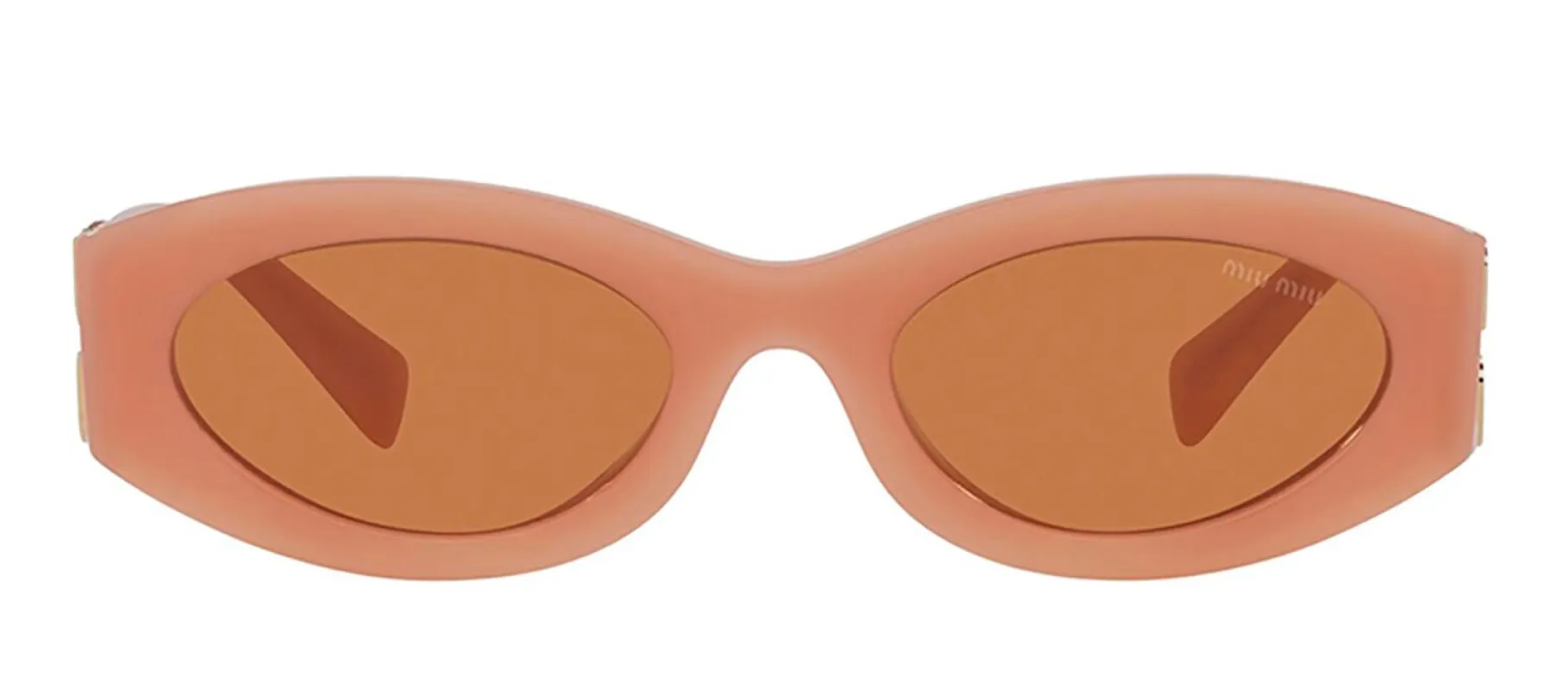 Miu Miu MU 11WS 14H2Z1 Oval Plastic Caramel Sunglasses with Brown Lens sold by Gaffos