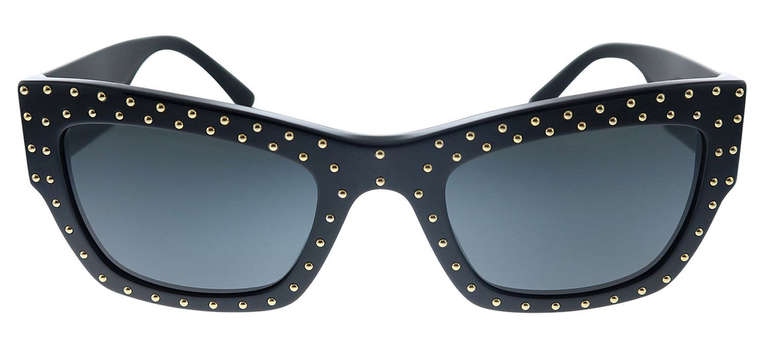 Versace VE 4358A GB1/87 Rectangle Plastic Black/Gold Sunglasses with Grey Lens sold by Gaffos