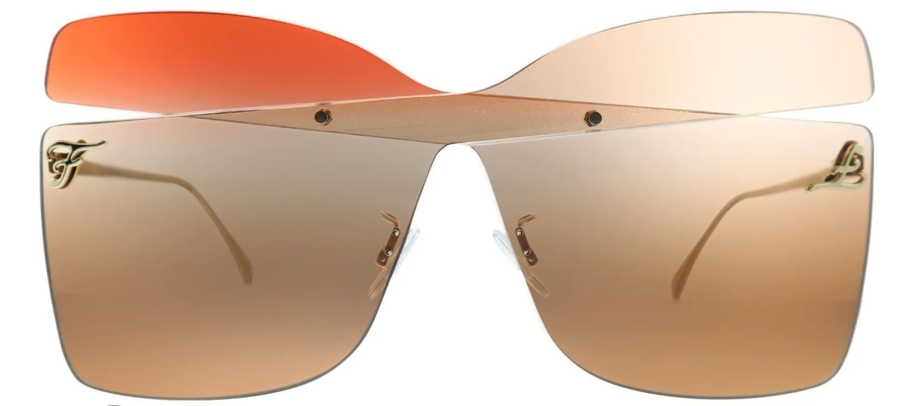 Fendi FF 0399 G63 Butterfly Plastic Pink Sunglasses with Red Lens sold by Gaffos