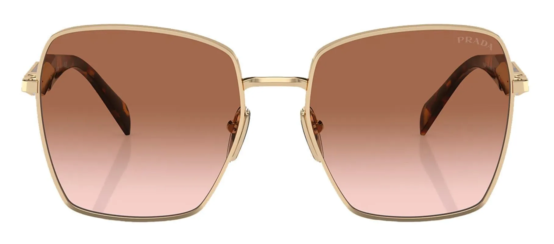 Prada PR 64ZS ZVN0A6 Square Metal Gold Sunglasses with Brown Gradient Lens sold by Gaffos