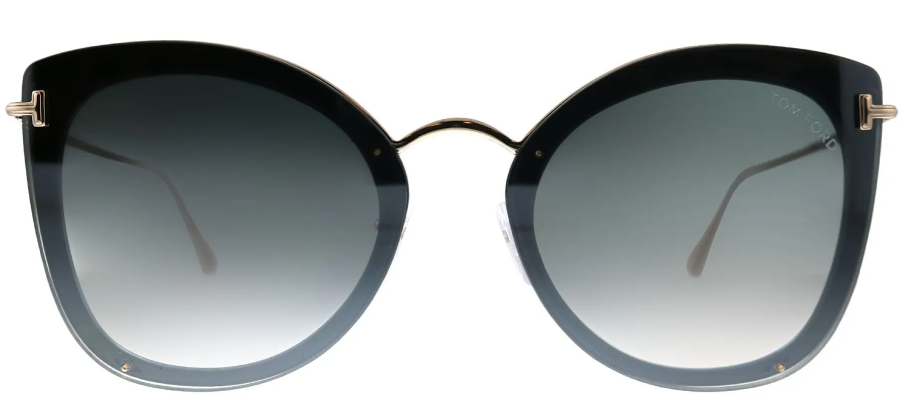 Tom Ford TF 657 01C Butterfly Metal Black Sunglasses with Grey Mirror Gradient Lens sold by Gaffos