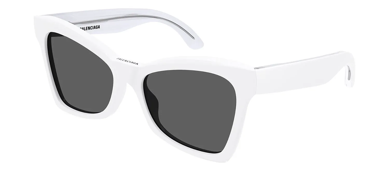 Balenciaga EVERYDAY BB 0231S 005 Cat-Eye Plastic White Sunglasses with Grey Lens sold by Gaffos product image thumbnail 2