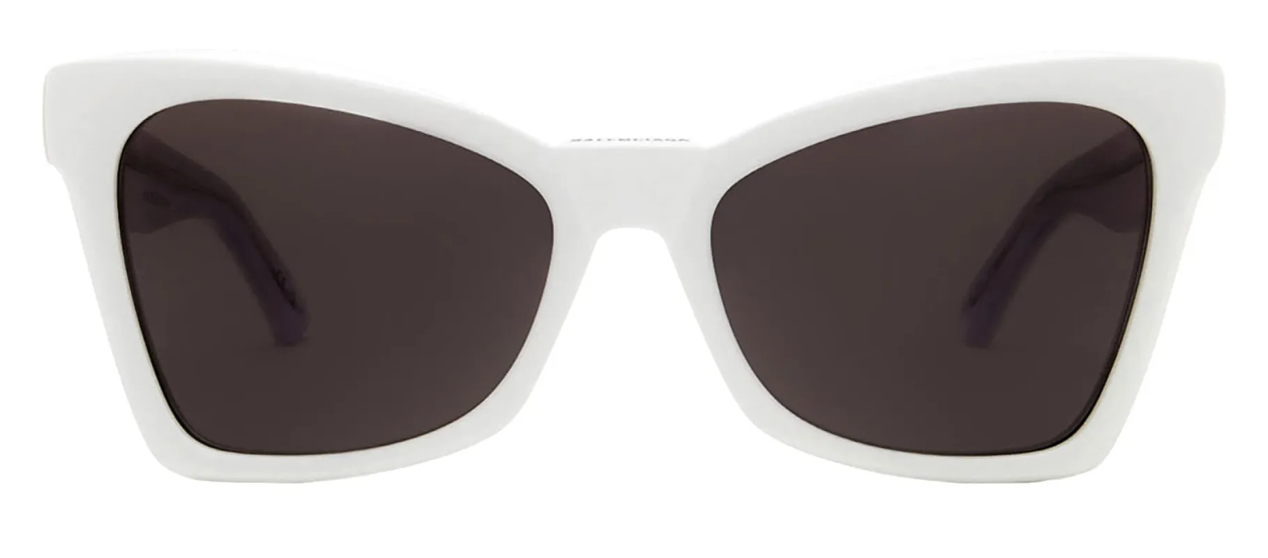 Balenciaga EVERYDAY BB 0231S 005 Cat-Eye Plastic White Sunglasses with Grey Lens sold by Gaffos