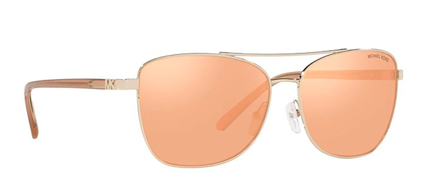 Michael Kors MK 1096 1014R1 Aviator Metal Gold Sunglasses with Gold Mirror Lens sold by Gaffos