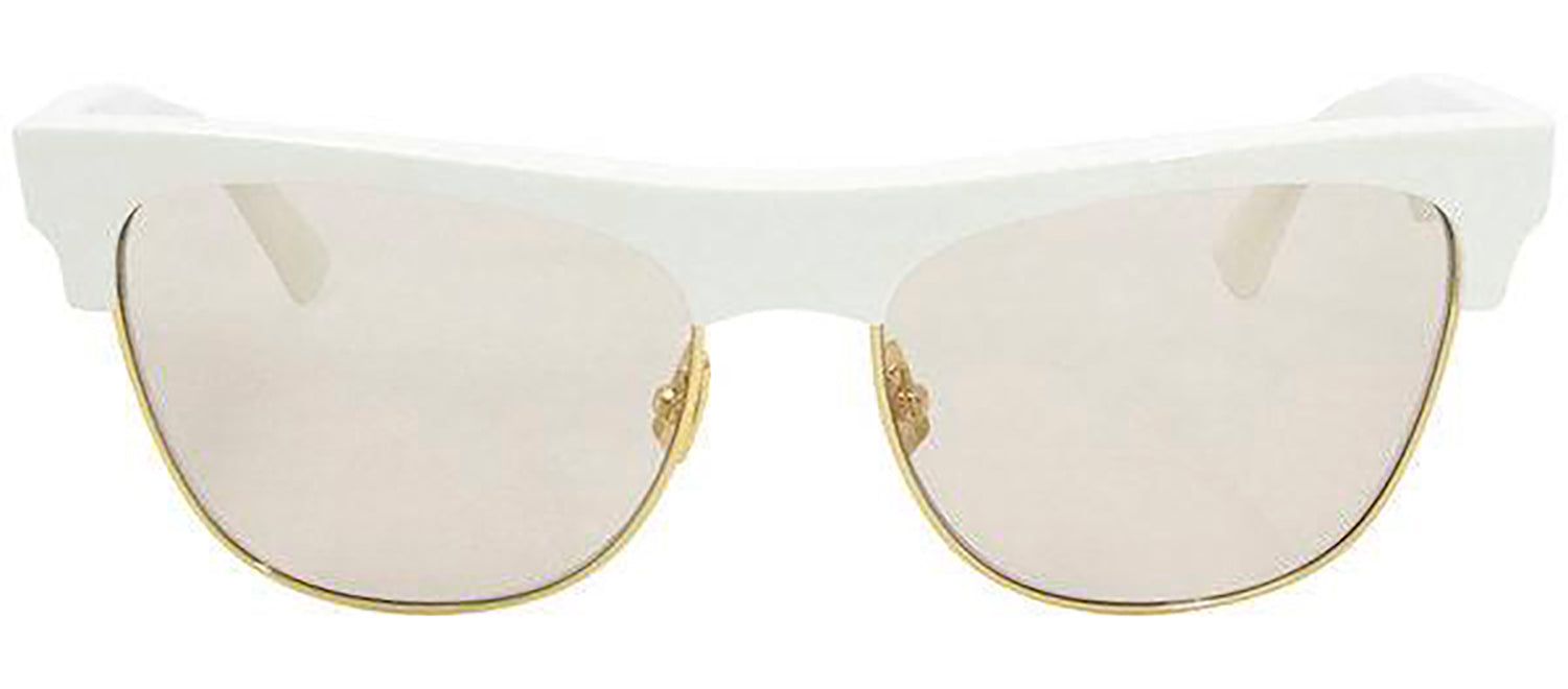 Bottega Veneta BV 1003S 004 Geometrical Plastic Ivory Sunglasses with Brown Lens sold by Gaffos