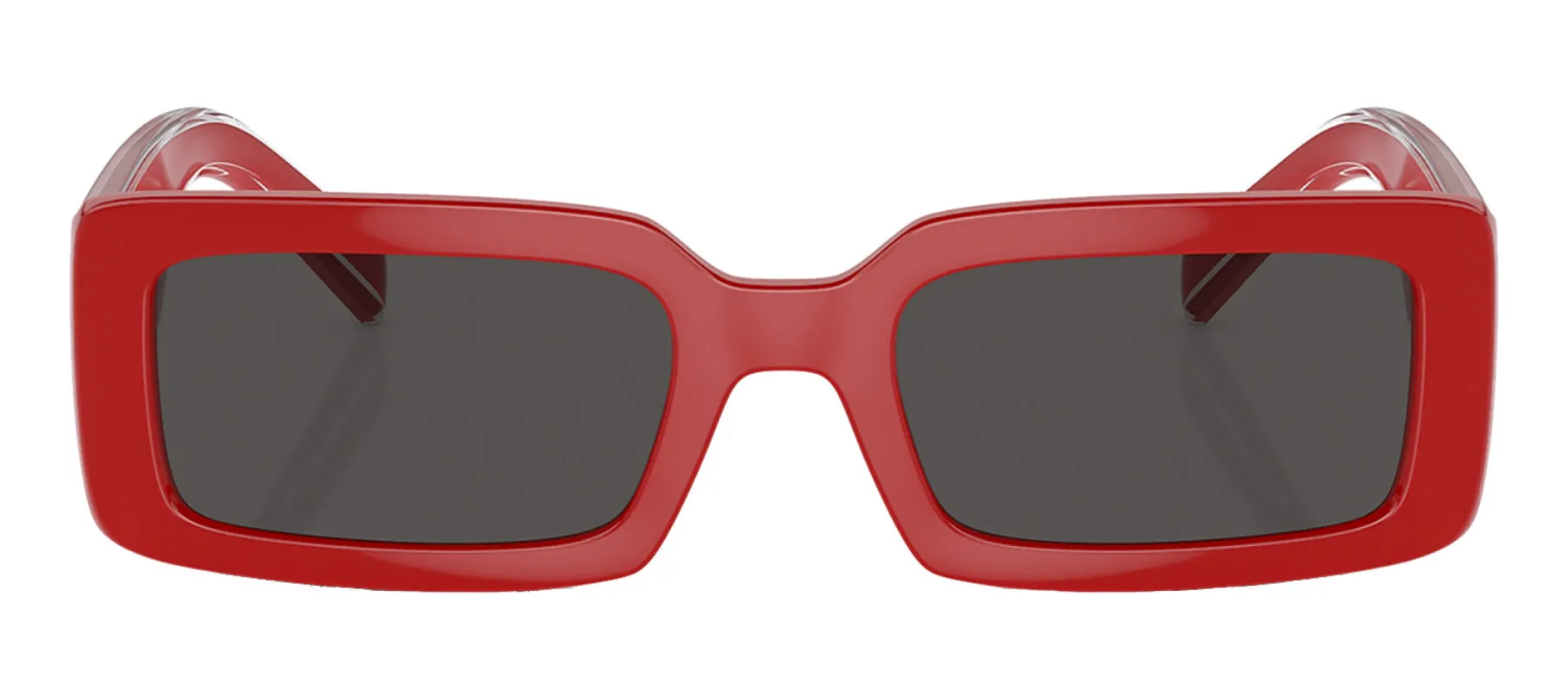 Dolce & Gabbana DG 6187 309687 Rectangle Plastic Red Sunglasses with Grey Lens sold by Gaffos