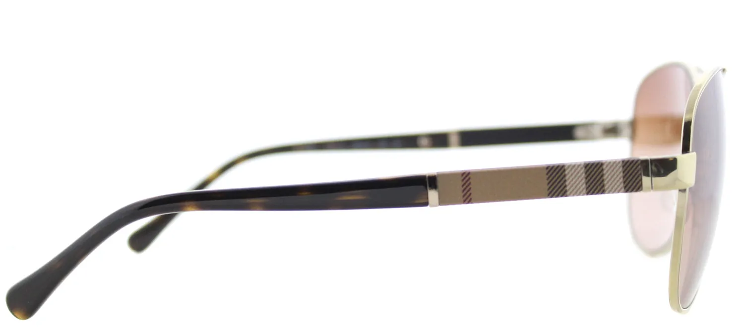 Burberry BE 3080 114513 Aviator Metal Gold Sunglasses with Brown Gradient Lens sold by Gaffos product image thumbnail 3