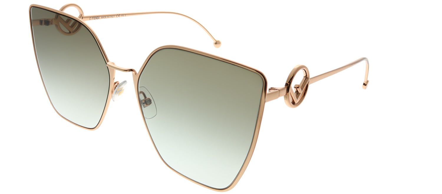 Fendi FF 0323 DDB 86 Cat-Eye Metal Gold Sunglasses with Brown Gradient Lens sold by Gaffos product image thumbnail 2