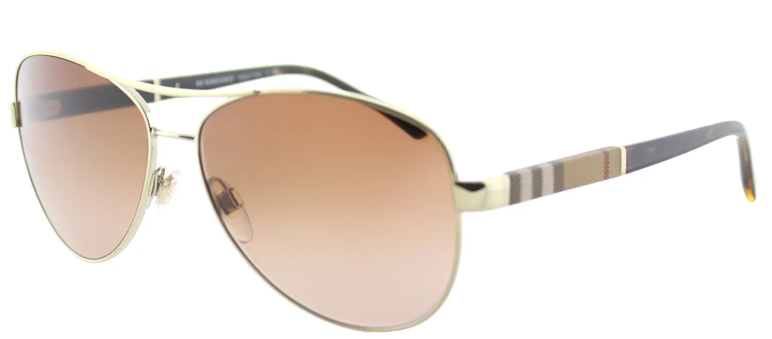 Burberry BE 3080 114513 Aviator Metal Gold Sunglasses with Brown Gradient Lens sold by Gaffos product image thumbnail 2