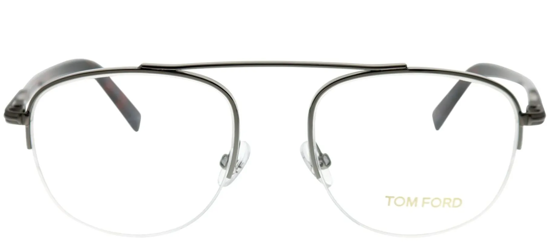 Tom Ford FT 5450 012 Round Metal Ruthenium/ Gunmetal Eyeglasses with Demo Lens sold by Gaffos