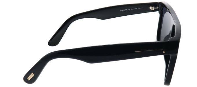 Tom Ford TF 709 01A Shield Plastic Black Sunglasses with Grey Lens sold by Gaffos