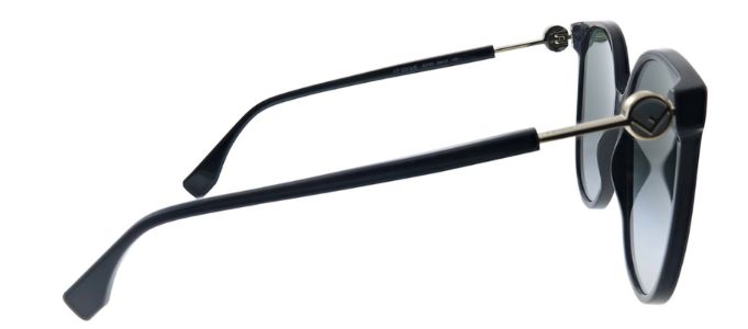 Fendi FF 374/S 807 Round Plastic Black Sunglasses with Grey Polarized Lens sold by Gaffos