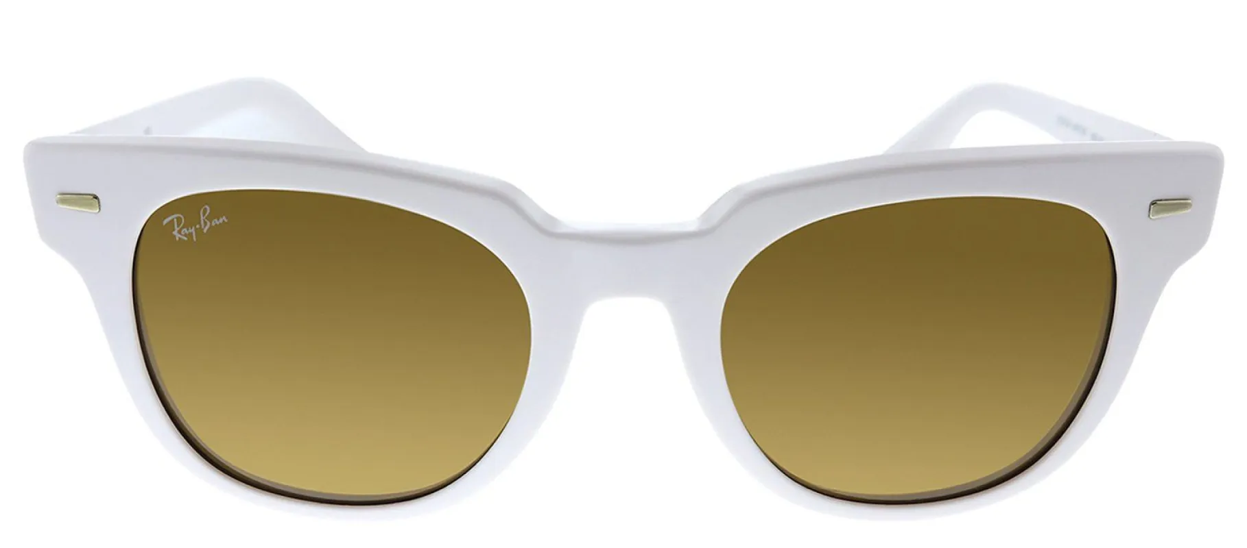 Ray-Ban Meteor RB 2168 128933 Square Plastic White Sunglasses with Brown Lens made by Gaffos