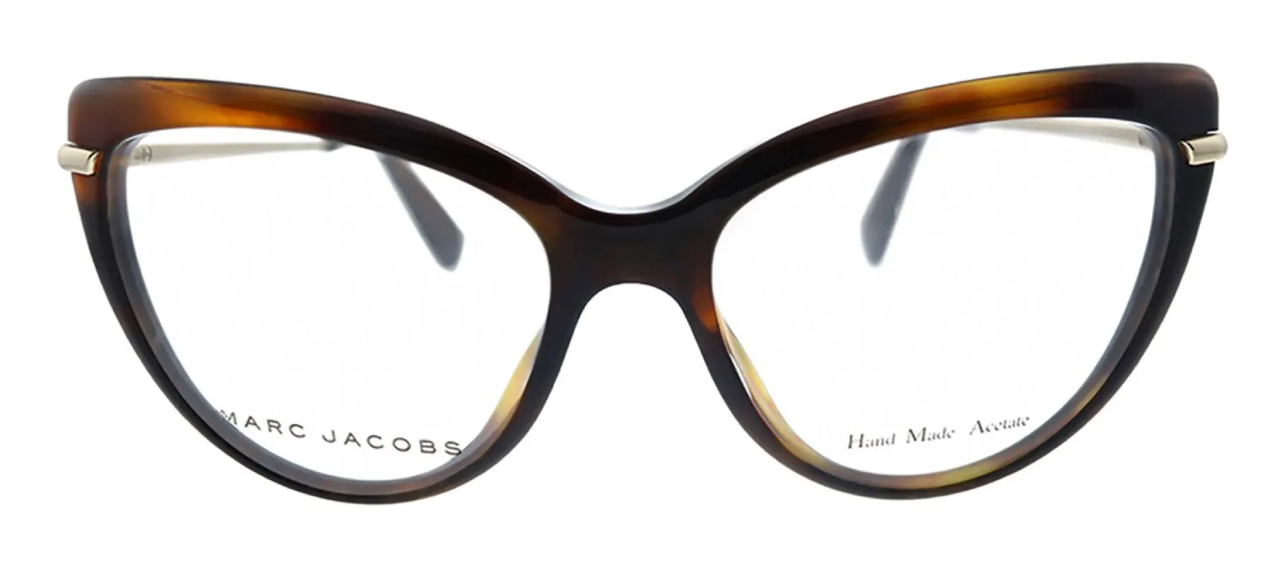Marc Jacobs MJ 545 8NQ Cat-Eye Plastic Brown Eyeglasses with Logo Stamped Demo Lenses made by Marc Jacobs
