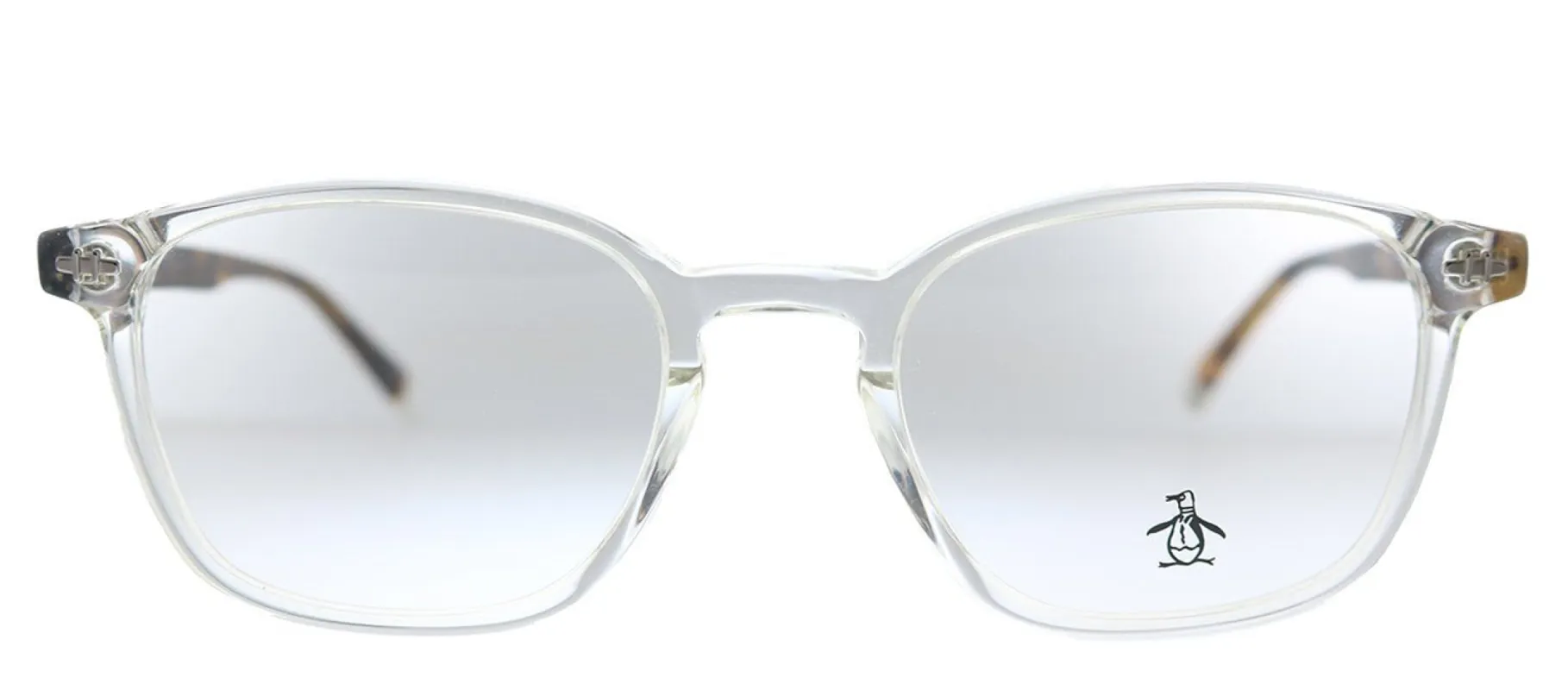 Original Penguin PE Jones CR Square Plastic Crystal Eyeglasses with Demo Lens made by Gaffos