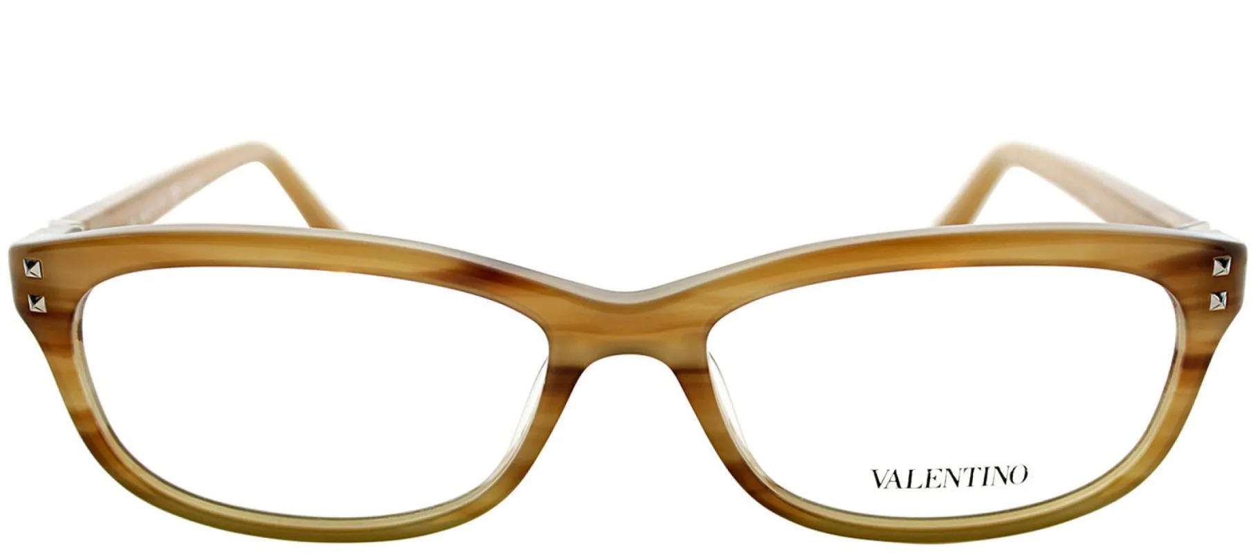 Valentino VL 2649 205 Rectangle Plastic Brown Eyeglasses with Demo Lens sold by Gaffos