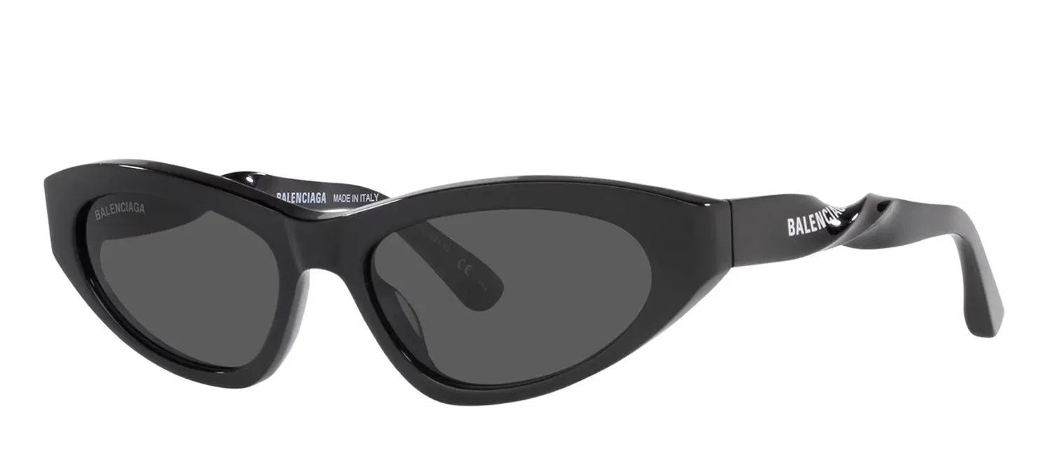 Balenciaga BB 0207S 001 Oval Plastic Black Sunglasses with Grey Lens sold by Gaffos product image thumbnail 2