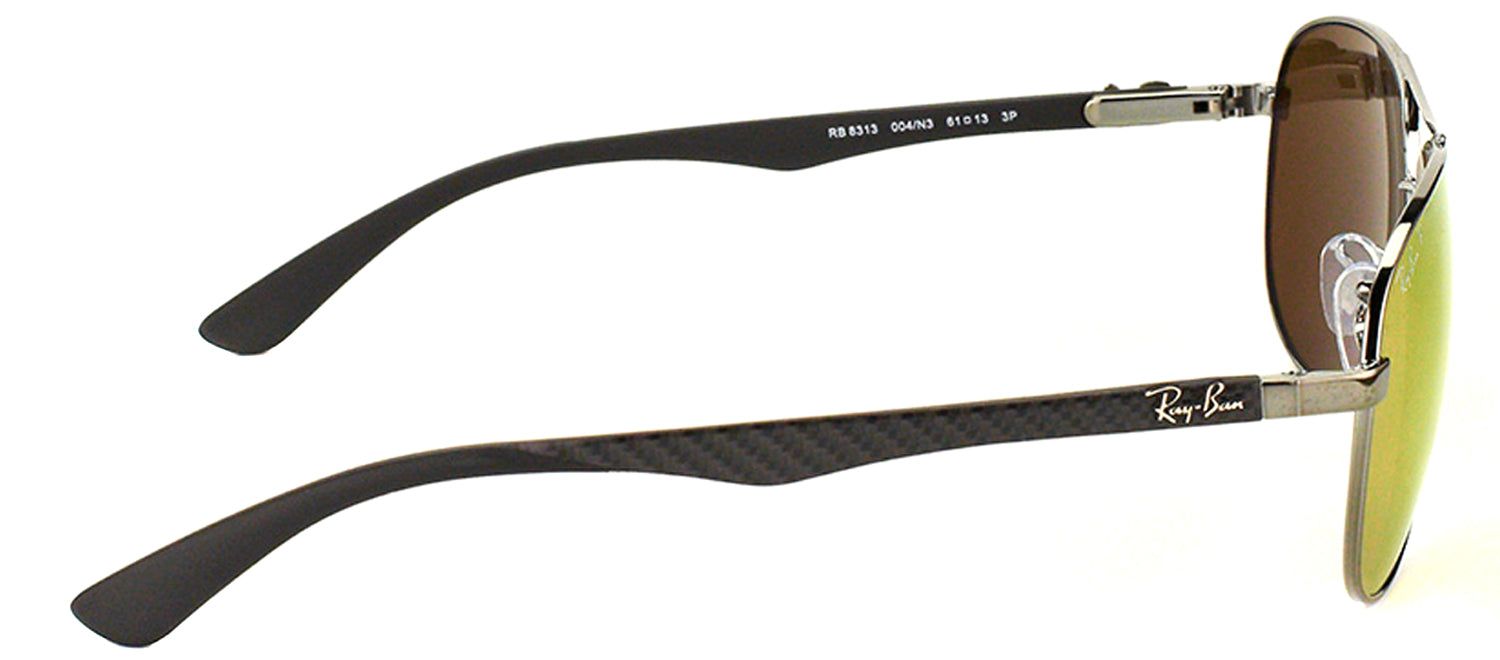 Ray-Ban RB 8313 004/N3 Aviator Metal Ruthenium/ Gunmetal Sunglasses with Brown Polarized Lens sold by Gaffos product image thumbnail 3