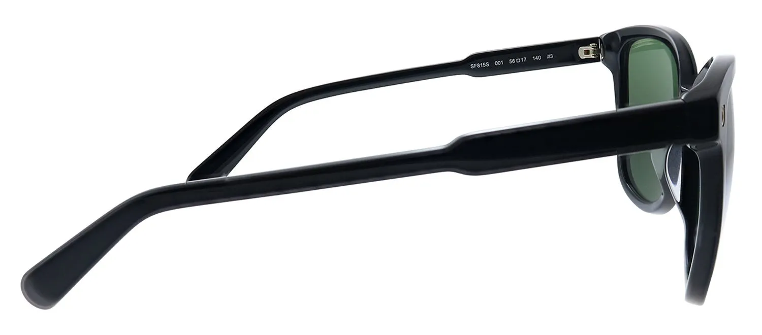 Salvatore Ferragamo SF 815S 001 Square Plastic Black Sunglasses with Green Lens sold by Gaffos product image thumbnail 3