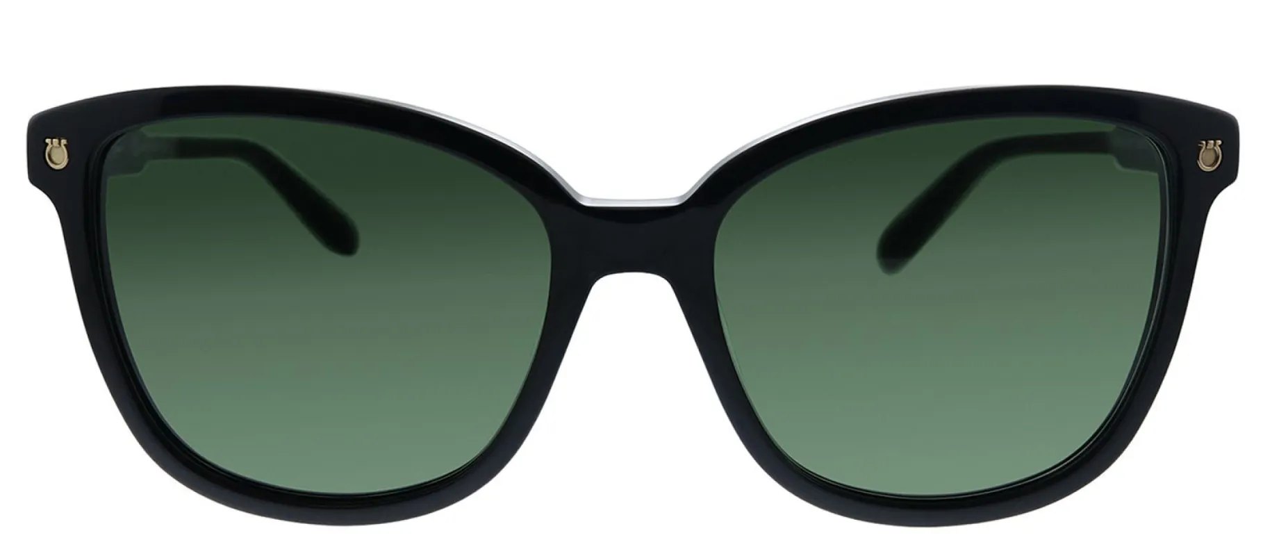 Salvatore Ferragamo SF 815S 001 Square Plastic Black Sunglasses with Green Lens sold by Gaffos