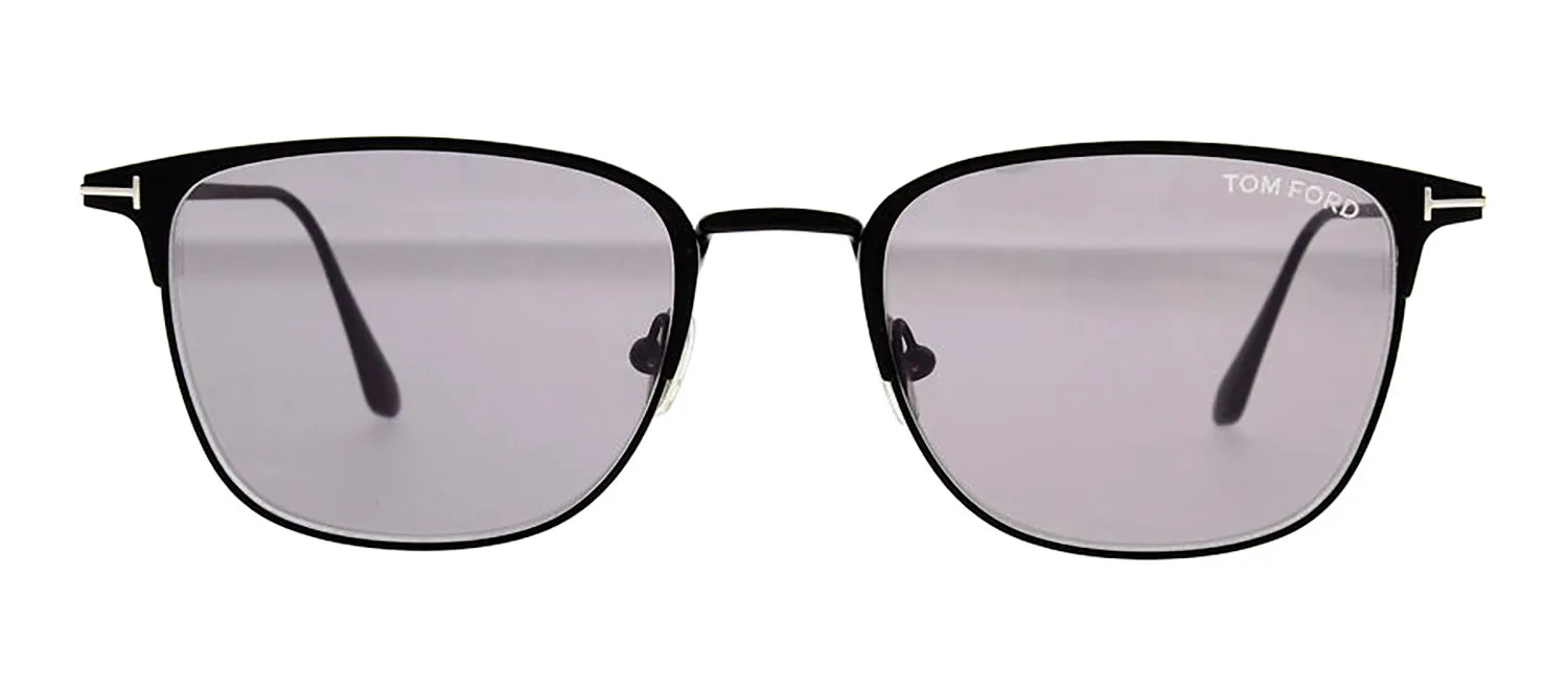 Tom Ford Liv TF 851 02C Square Metal Black Sunglasses with Grey Mirror Lens sold by Gaffos