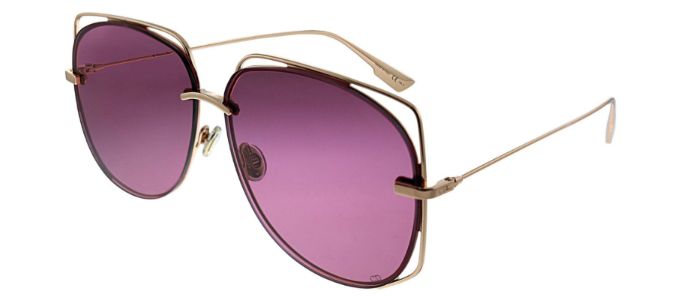 Dior CD Stellaire6 DDB Pilot Metal Gold Sunglasses with Pink Lens sold by Gaffos