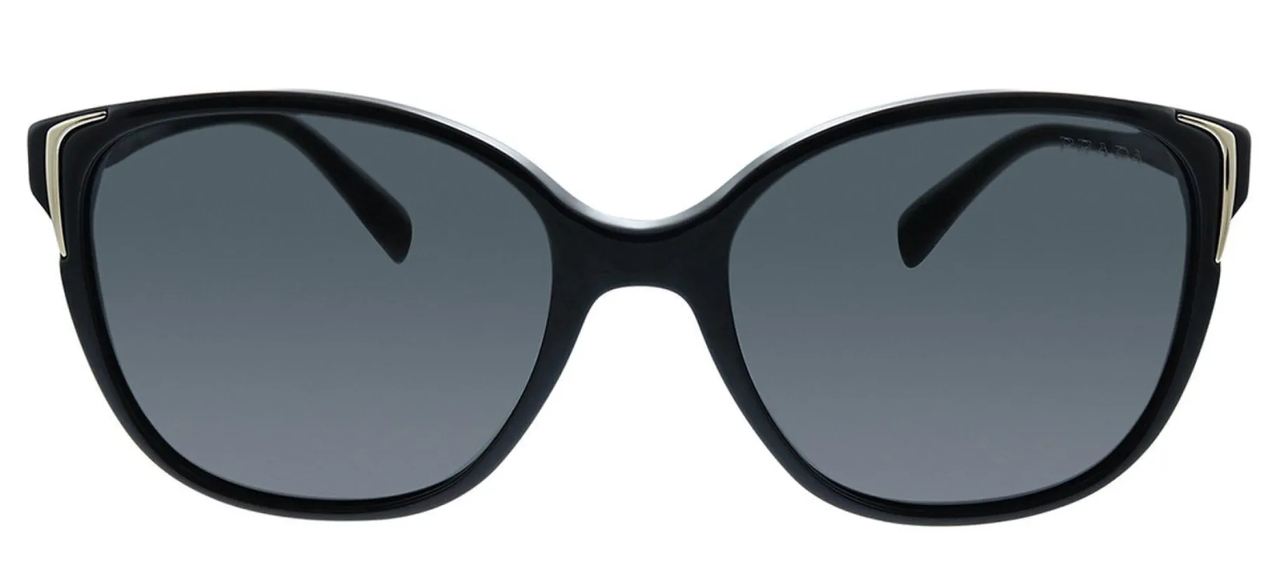 Prada PR 01OS 1AB5S0 Square Plastic Black Sunglasses with Grey Lens sold by Gaffos