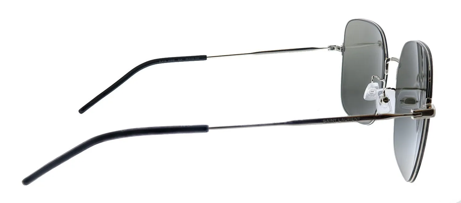 Saint Laurent WIRE SL 410 004 Square Metal Silver Sunglasses with Grey Lens sold by Gaffos product image thumbnail 3