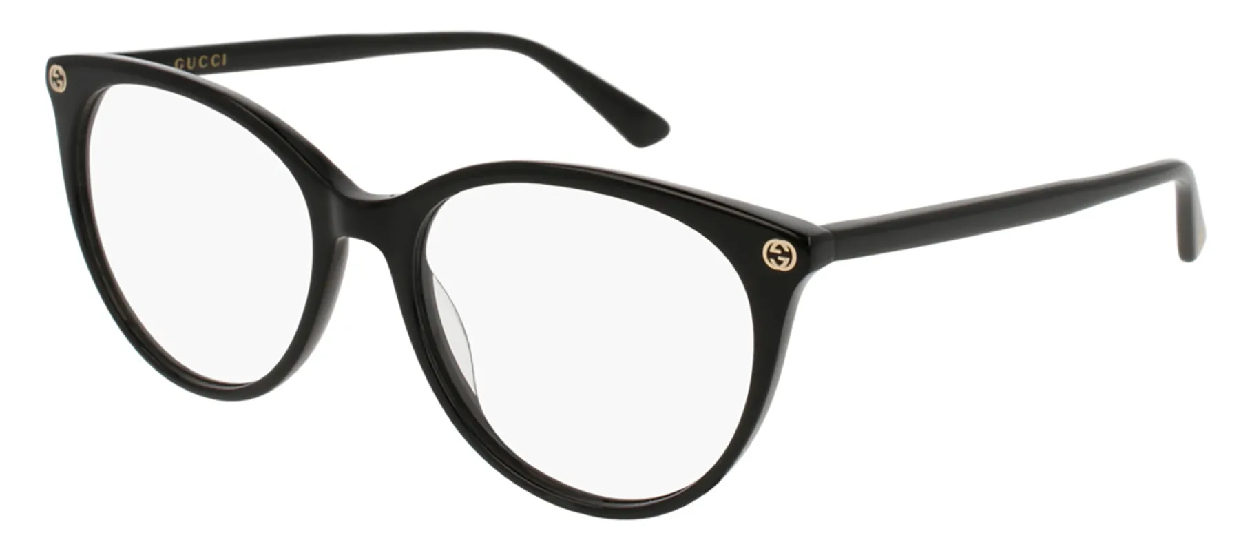 Gucci GG 0093O 001 Cat-Eye Acetate Black Eyeglasses with Demo Lens sold by Gaffos