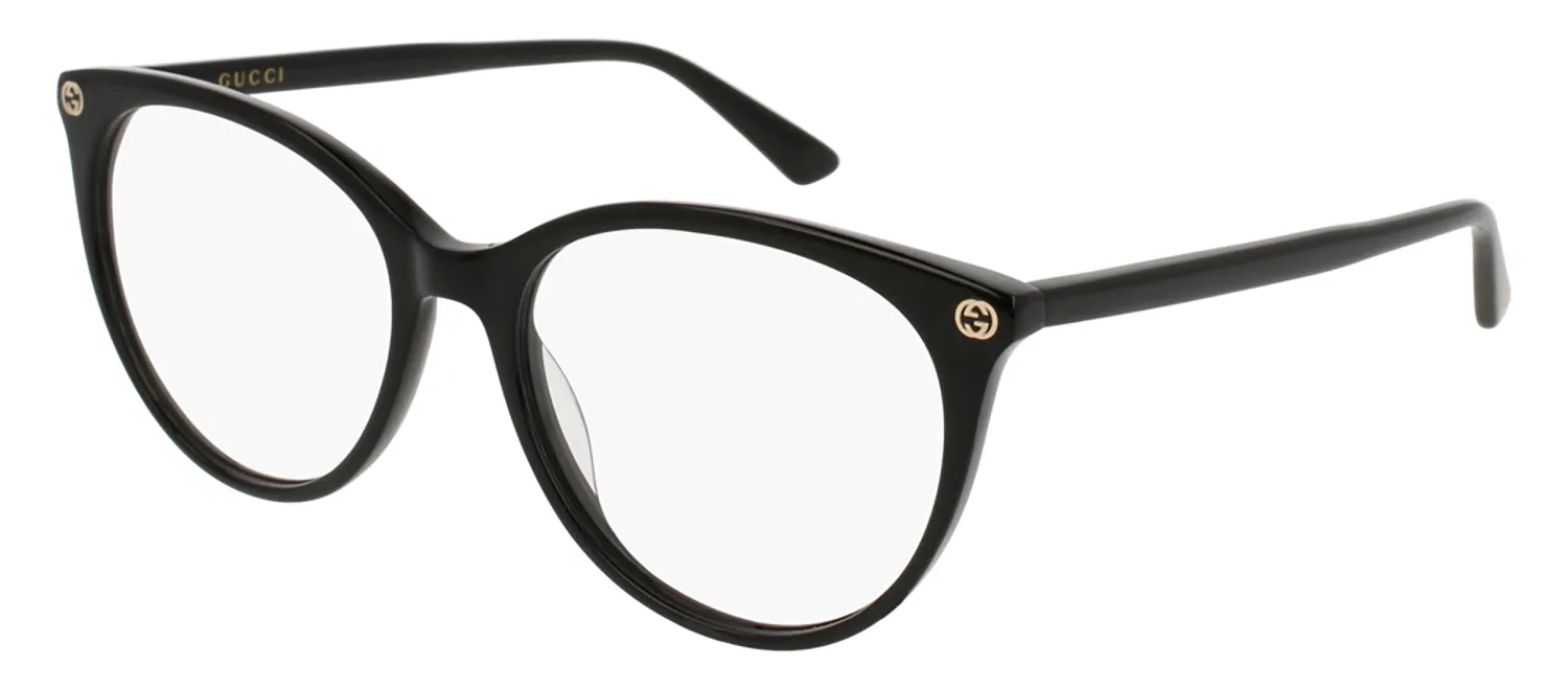 Gucci GG 0093O 001 Cat-Eye Acetate Black Eyeglasses with Demo Lens sold by Gaffos