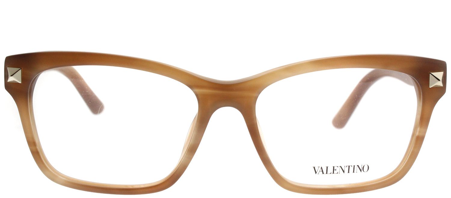 Valentino VL 2667 772 Rectangle Plastic Brown Eyeglasses with Demo Lens sold by Gaffos