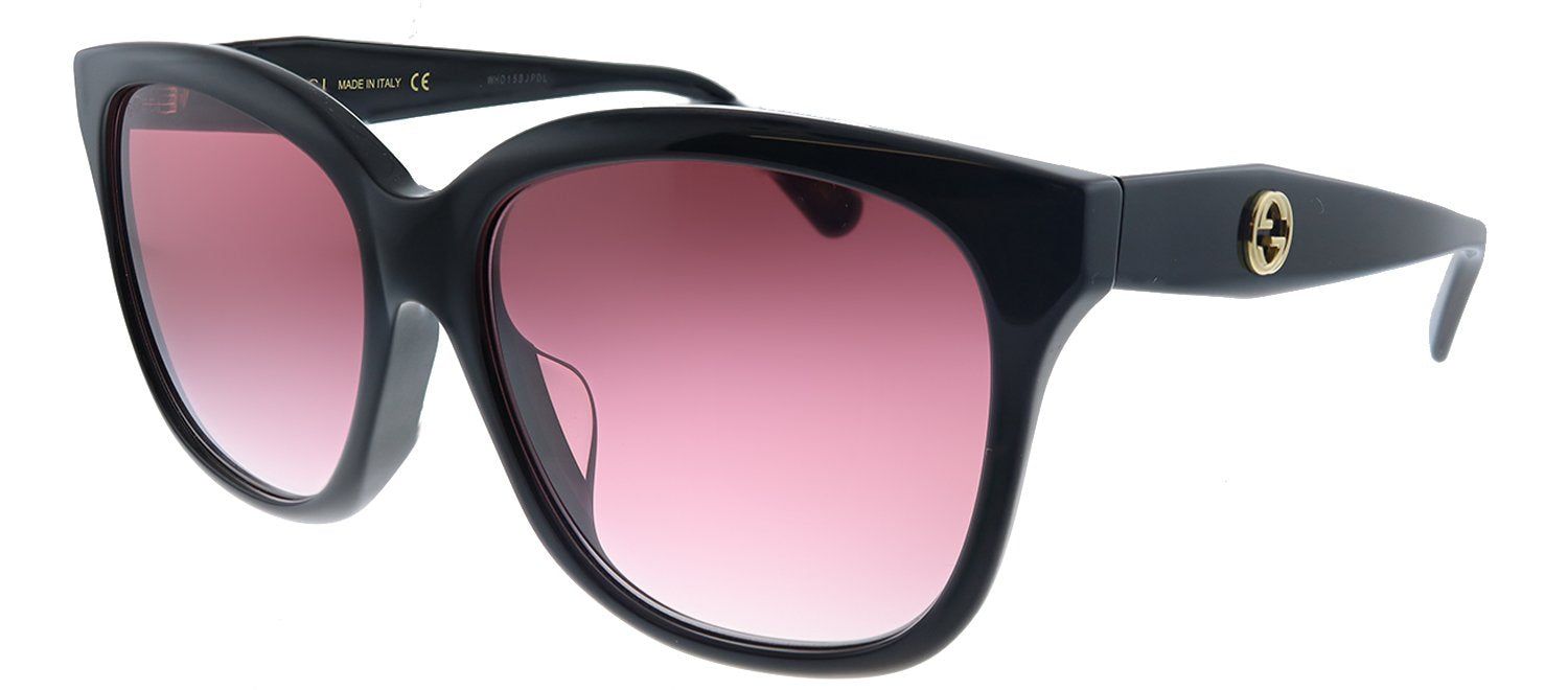Gucci GG 0800SA 002 Square Acetate Black Sunglasses with Red Gradient Lens sold by Gaffos product image thumbnail 2
