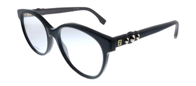 Fendi FF 0275 807 Round Plastic Black Eyeglasses with Demo Lens sold by Gaffos