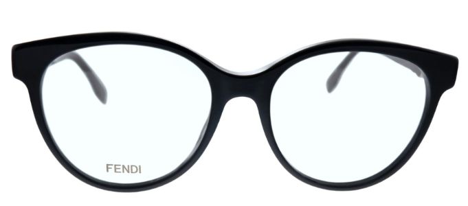 Fendi FF 0275 807 Round Plastic Black Eyeglasses with Demo Lens sold by Gaffos