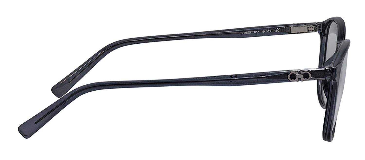 Salvatore Ferragamo SF 2895 057 Rectangle Plastic Grey Eyeglasses with Logo Stamped Demo Lenses sold by Gaffos product image thumbnail 3