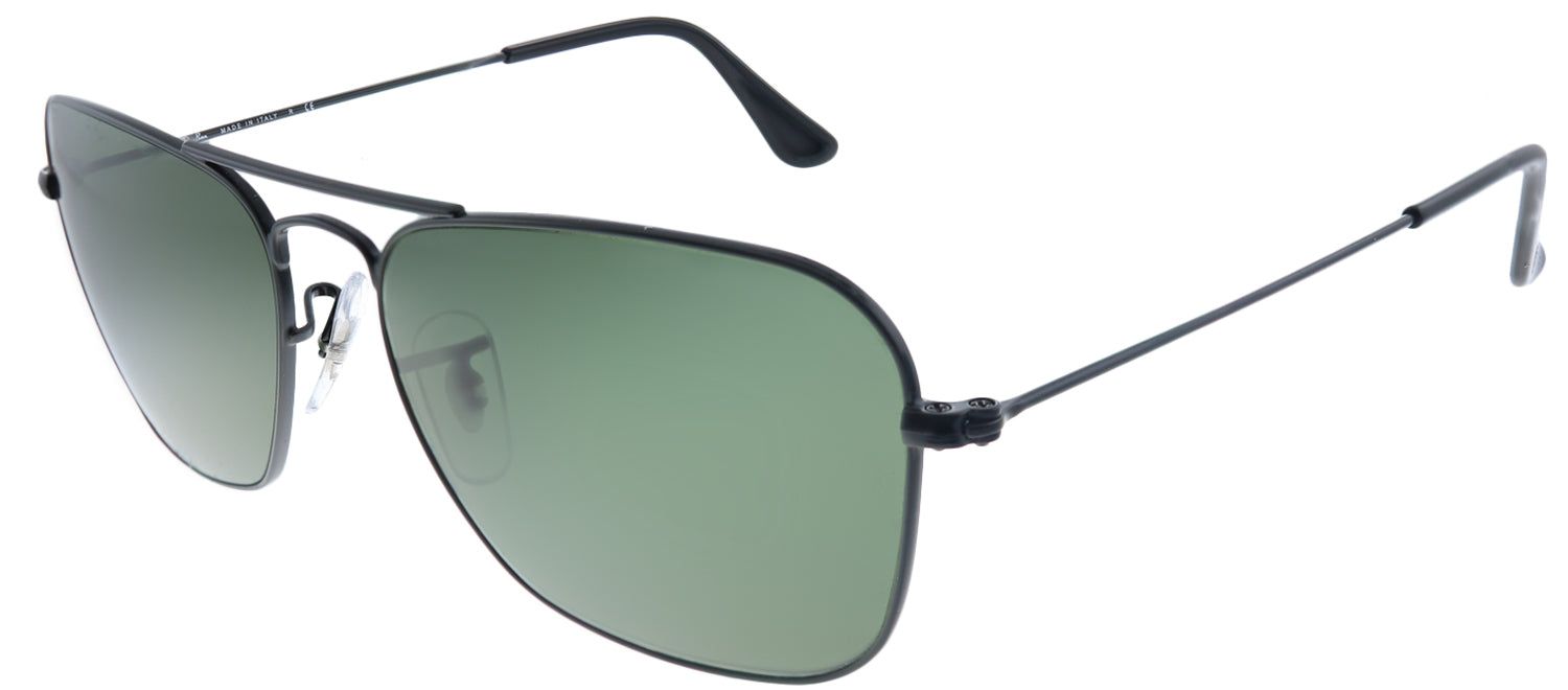 Ray-Ban RB 3136 W3338 Aviator Metal Black Sunglasses with Crystal Green Lens sold by Gaffos product image thumbnail 2