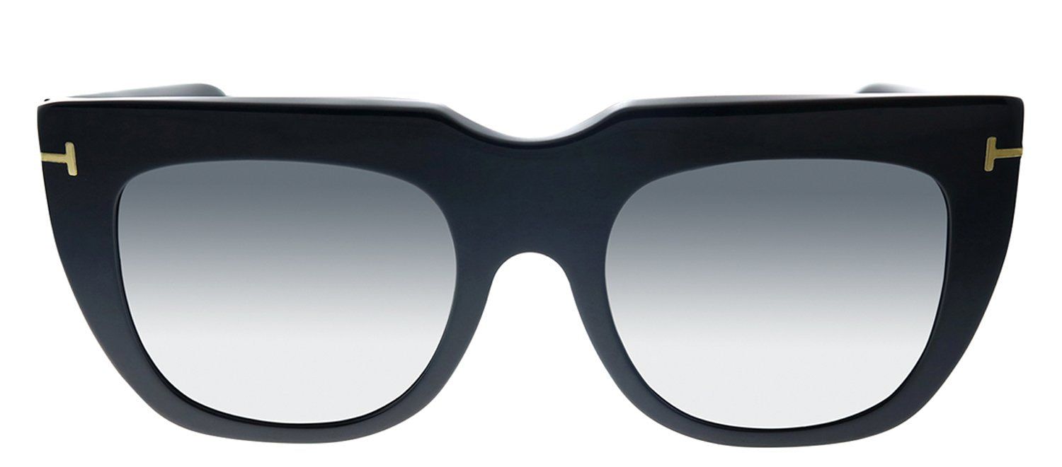 Tom Ford TF 687 01C Square Plastic Black Sunglasses with Grey Mirror Lens sold by Gaffos