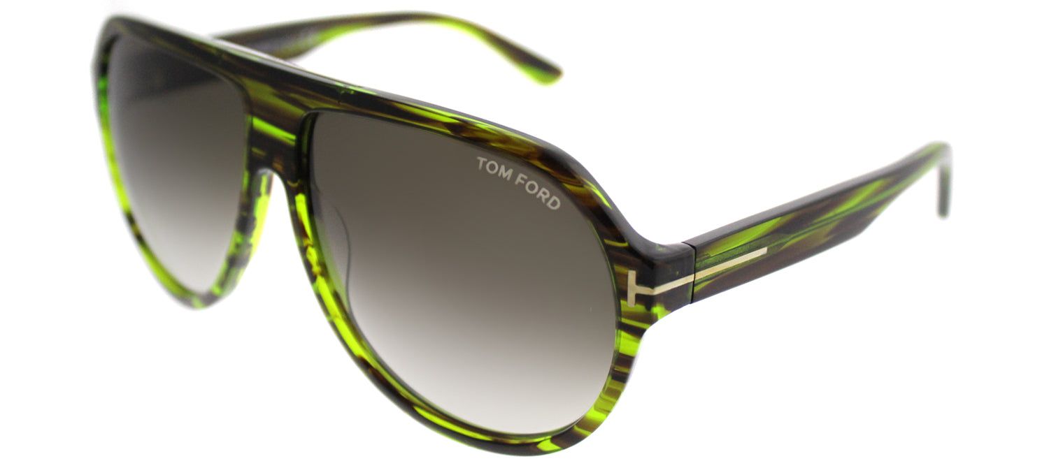 Tom Ford FT 464 98K 61 Aviator Plastic Green Sunglasses with Brown Gradient Lens sold by Gaffos product image thumbnail 2